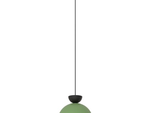 Hanglamp Trentund Zwart Ø30 cm met matte halve bol en verstelbare hoogte, strak en minimalistisch design