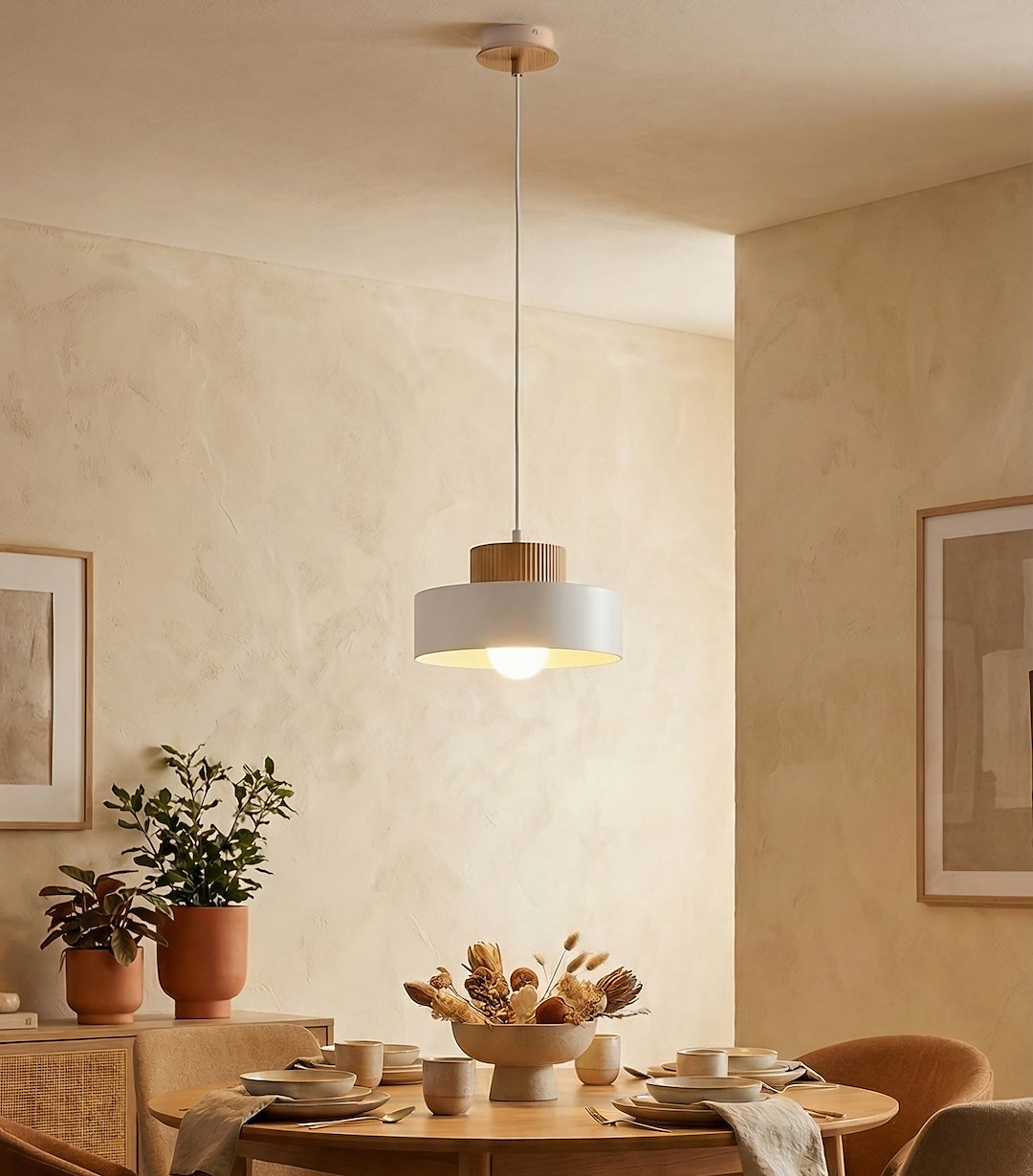 Hanglamp Flierrak Wit - Afbeelding 2