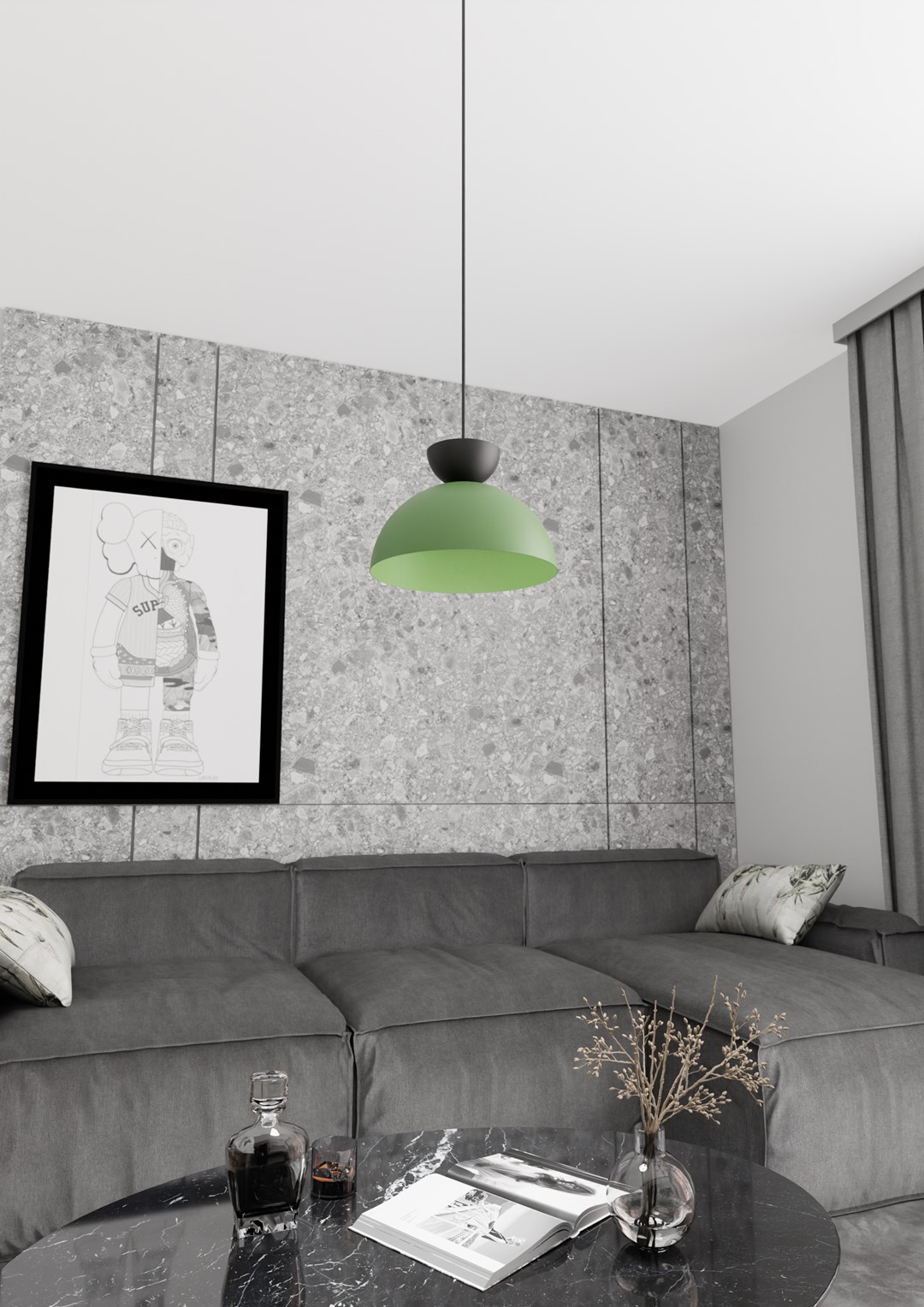 Hanglamp Trentund Zwart Ø30 cm - Afbeelding 4