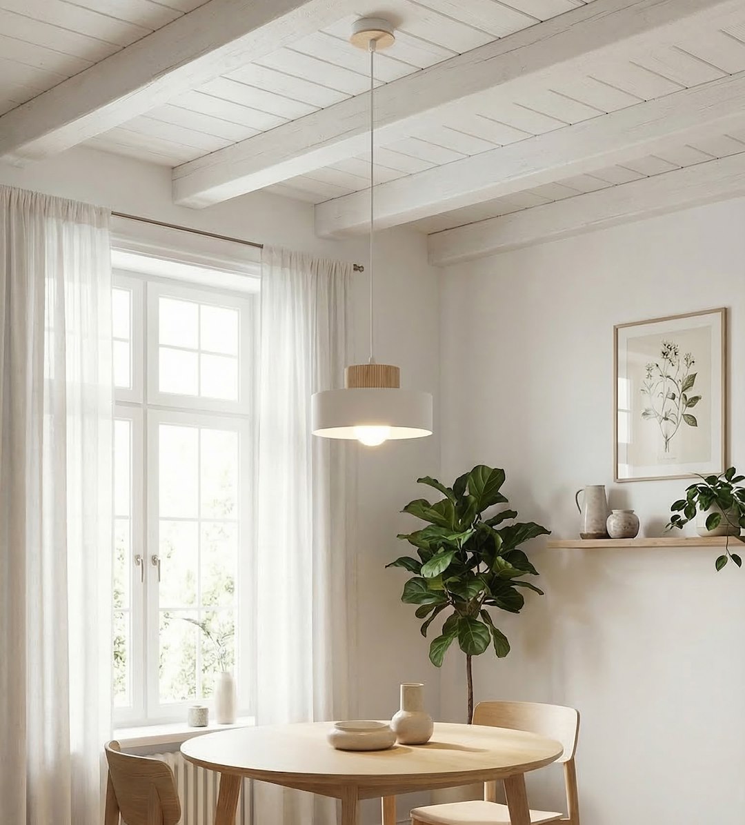 Hanglamp Flierrak Wit - Afbeelding 4