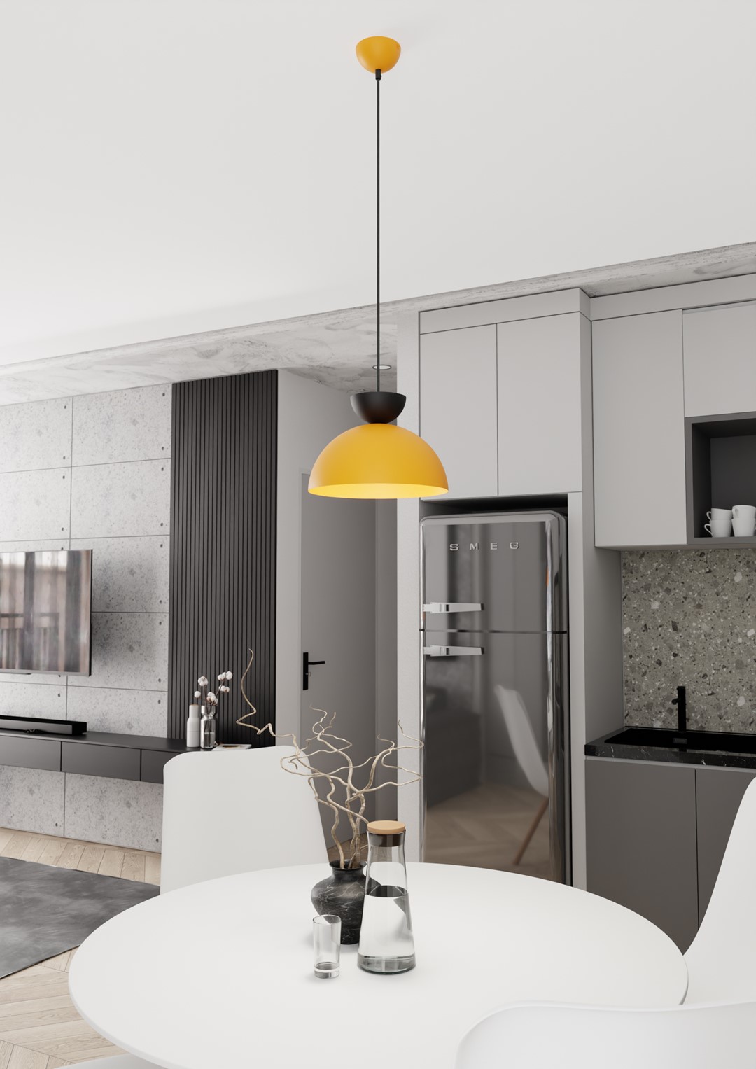 Hanglamp Brierrund Zwart Ø30 cm - Afbeelding 5