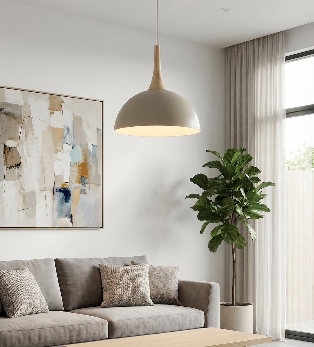 Hanglamp Kivonte Beige - Afbeelding 6