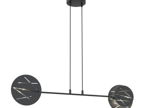 Hanglamp Skaalol zwart Ø20 cm met verstelbare hoogte en strakke, moderne stalen afwerking