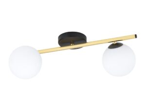 Plafondlamp Sleistena Zwart Ø14 cm