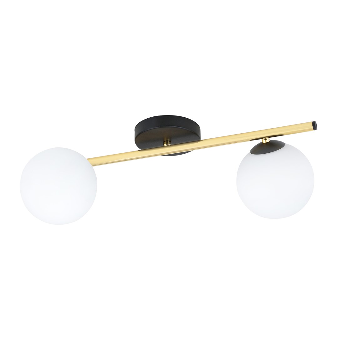Plafondlamp Sleistena Zwart Ø14 cm