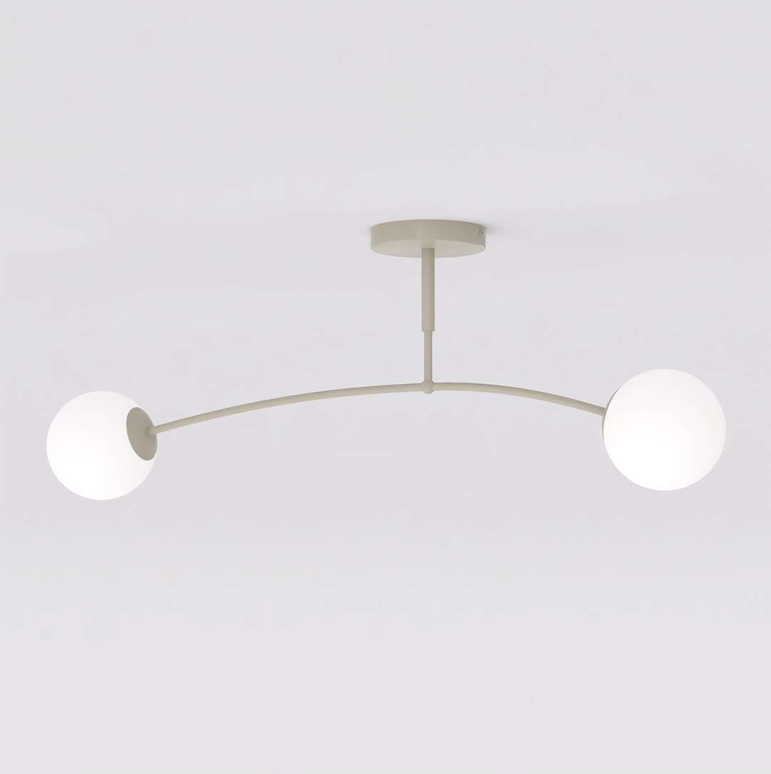 Plafondlamp Trevon Beige Ø14 cm