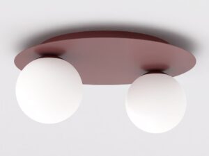 Plafondlamp Staurrira Bordeaux Ø14 cm