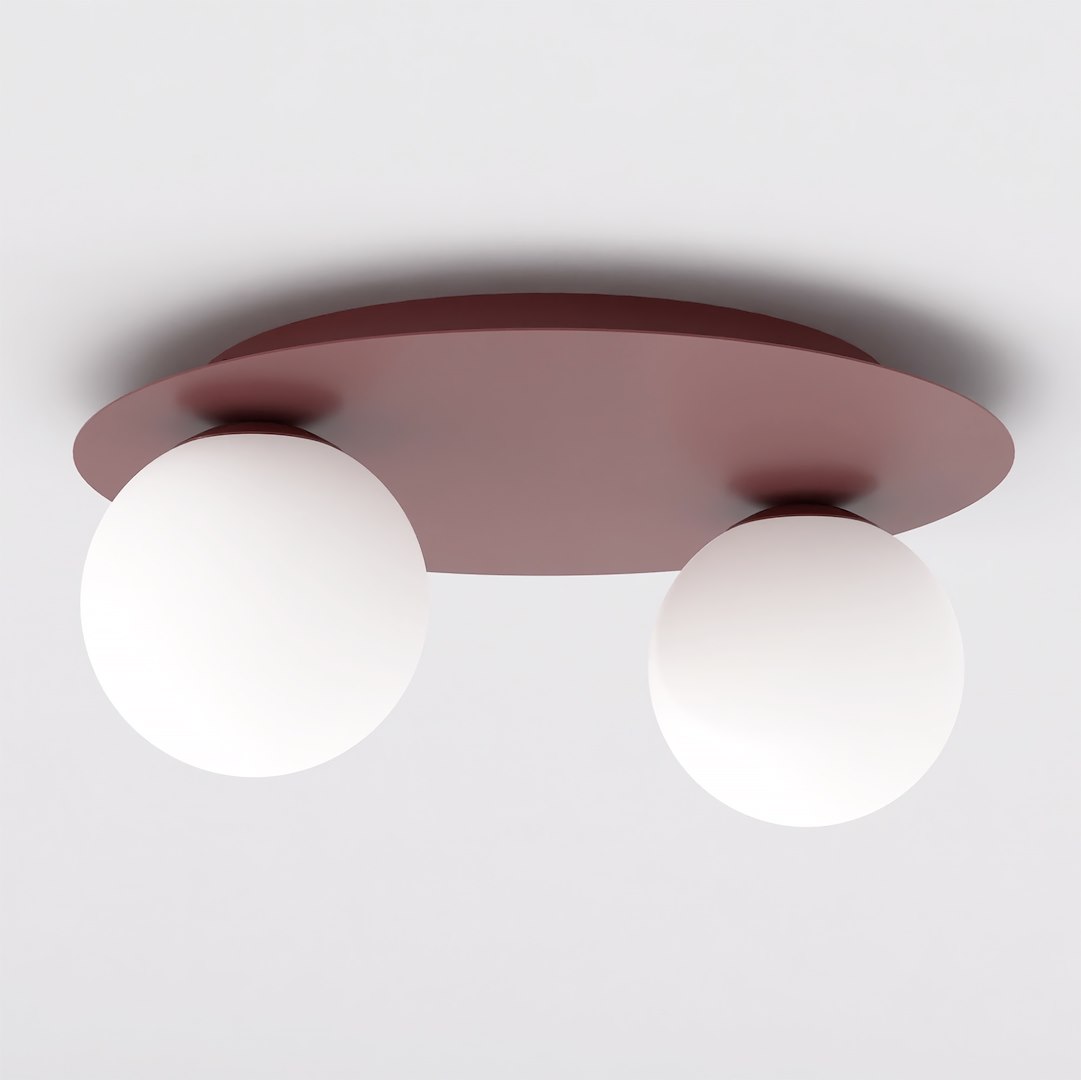 Plafondlamp Staurrira Bordeaux Ø14 cm