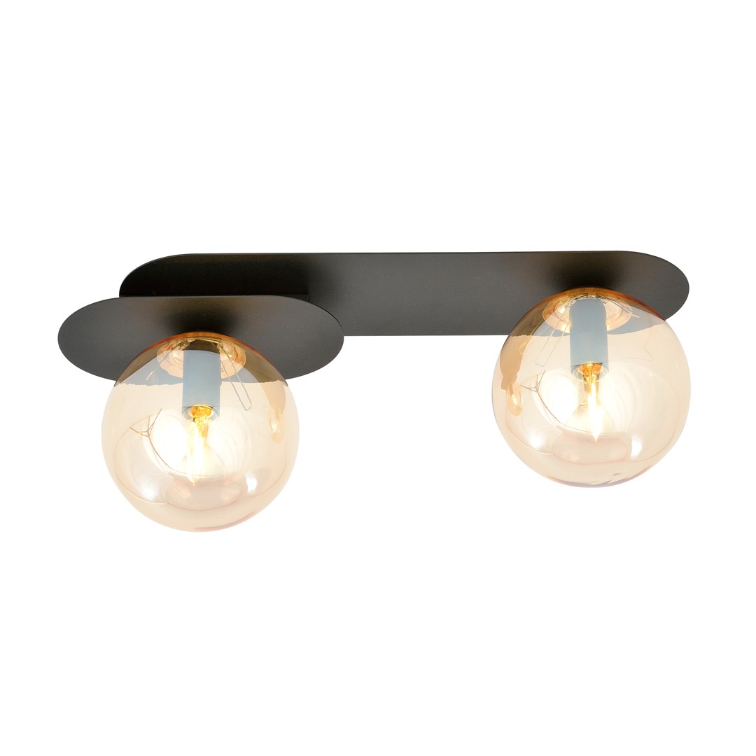 Plafondlamp Teinond Zwart Ø14 cm
