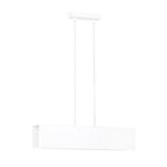 Hanglamp Zaundena Wit, strak wit gepoedercoat staal met verstelbare dubbele ophanging en geometrisch design
