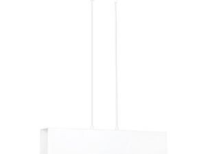 Hanglamp Zaundena Wit, strak wit gepoedercoat staal met verstelbare dubbele ophanging en geometrisch design