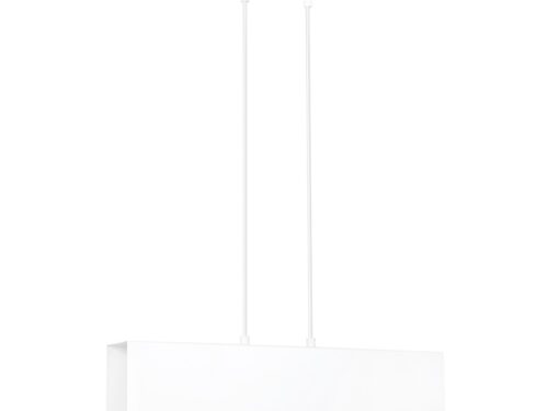 Hanglamp Zaundena Wit, strak wit gepoedercoat staal met verstelbare dubbele ophanging en geometrisch design