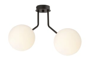 Plafondlamp Skarrea Zwart Ø15 cm
