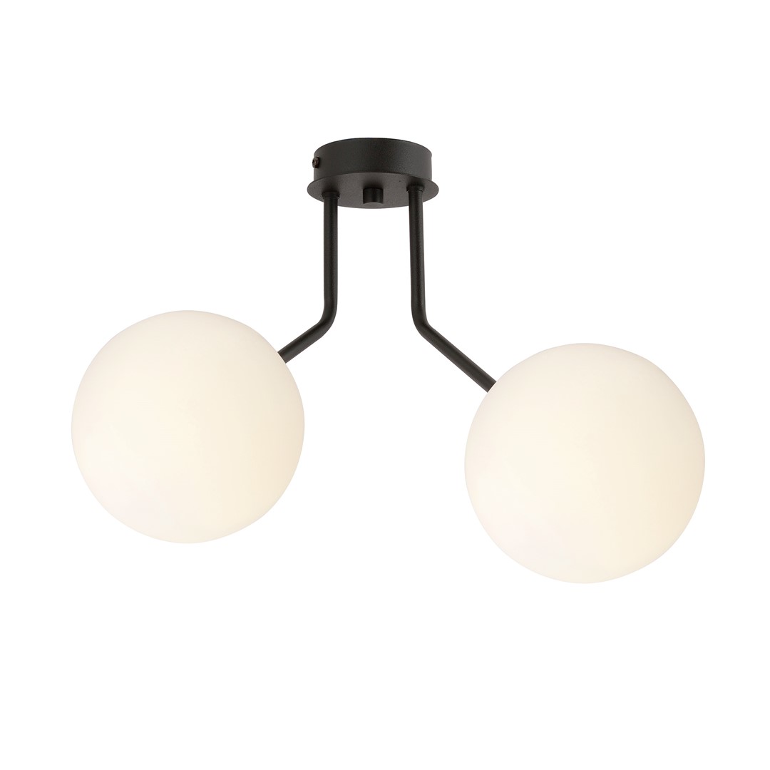 Plafondlamp Skarrea Zwart Ø15 cm