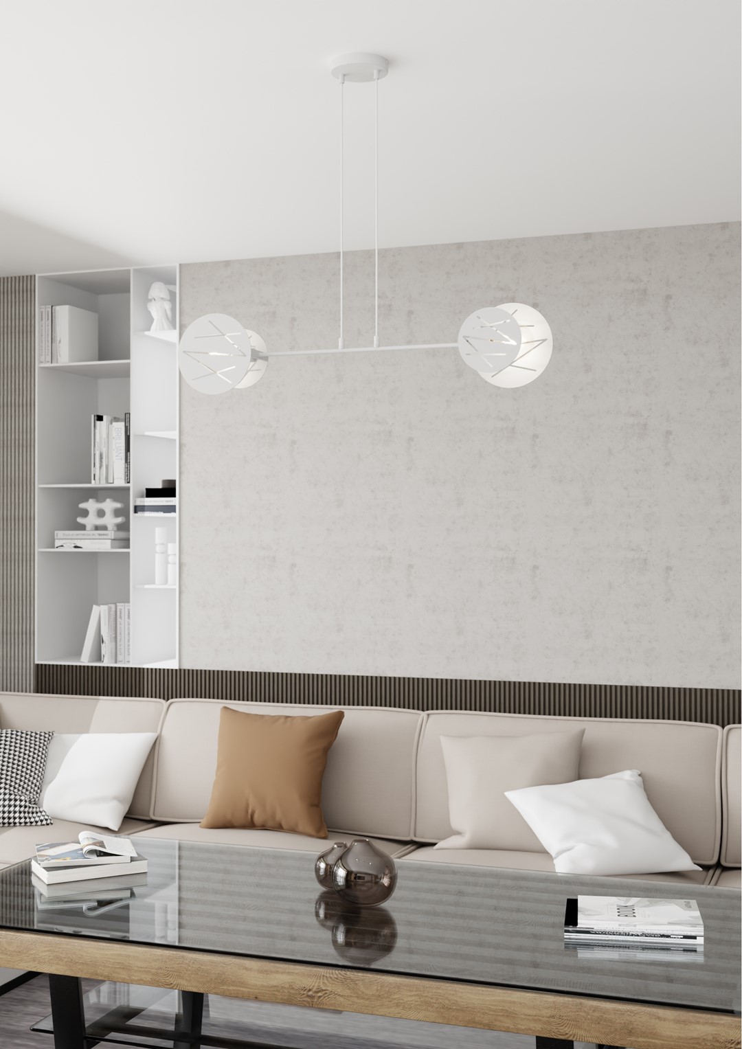 Hanglamp Valy Wit Ø20 cm - Afbeelding 2