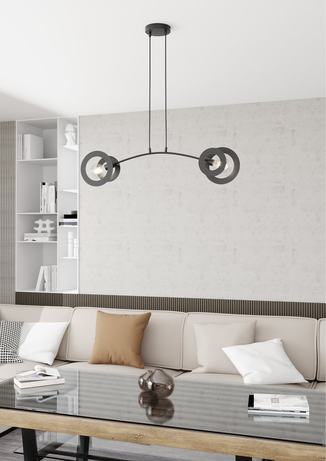 Hanglamp Kaasor Zwart Ø20 cm - Afbeelding 2