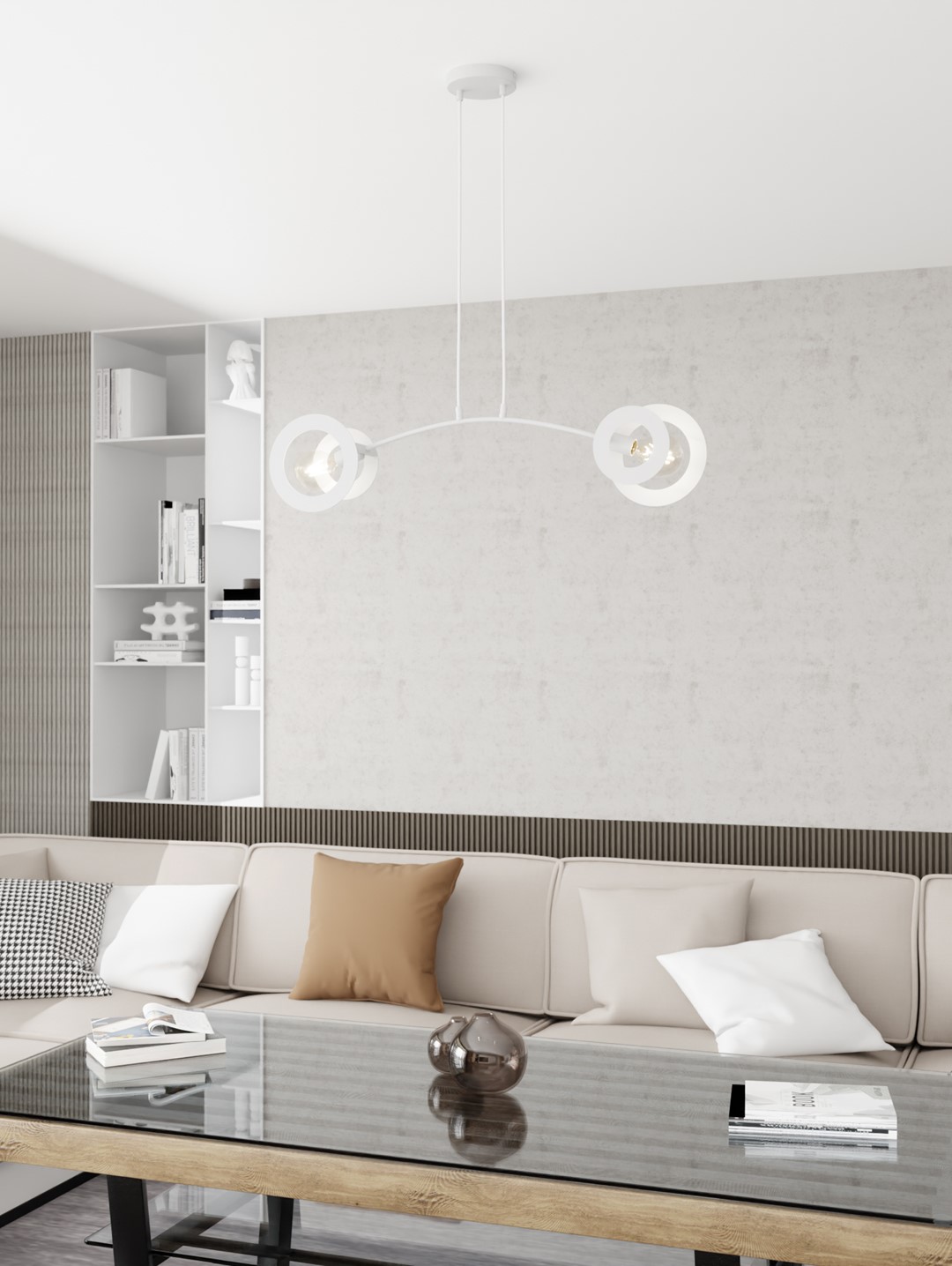 Hanglamp Skeellik Wit Ø20 cm - Afbeelding 2