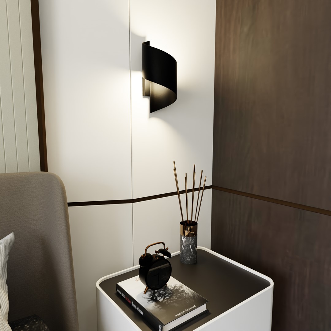 Wandlamp Sleerdum Zwart - Afbeelding 2