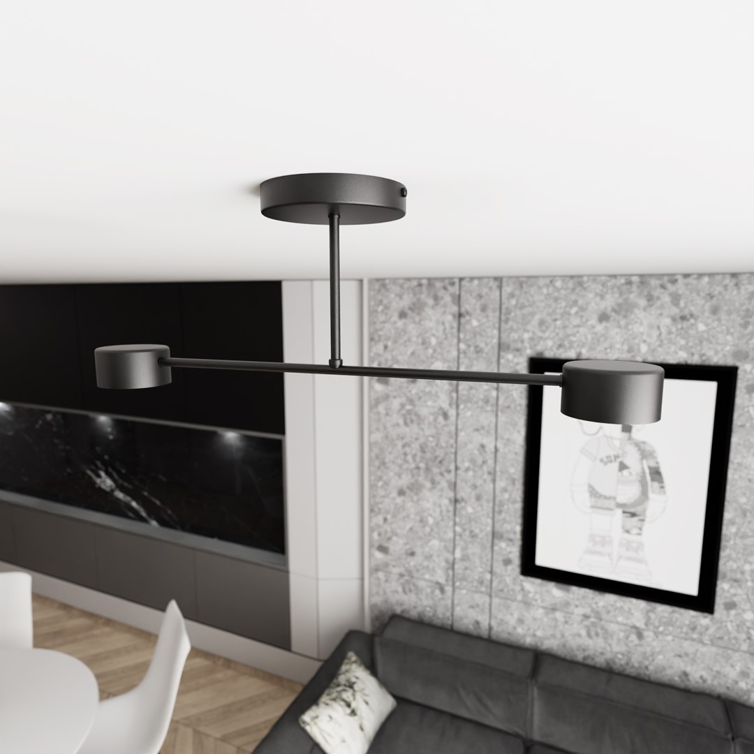 Plafondlamp Klardy Zwart - Afbeelding 2