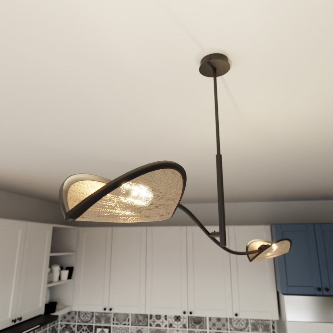 Plafondlamp Seilesta Zwart Ø12 cm - Afbeelding 2