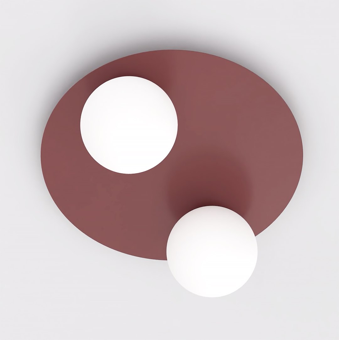 Plafondlamp Staurrira Bordeaux Ø14 cm - Afbeelding 2