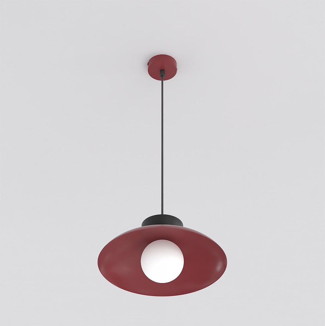 Hanglamp Hoonero Bordeaux Ø10 cm - Afbeelding 2