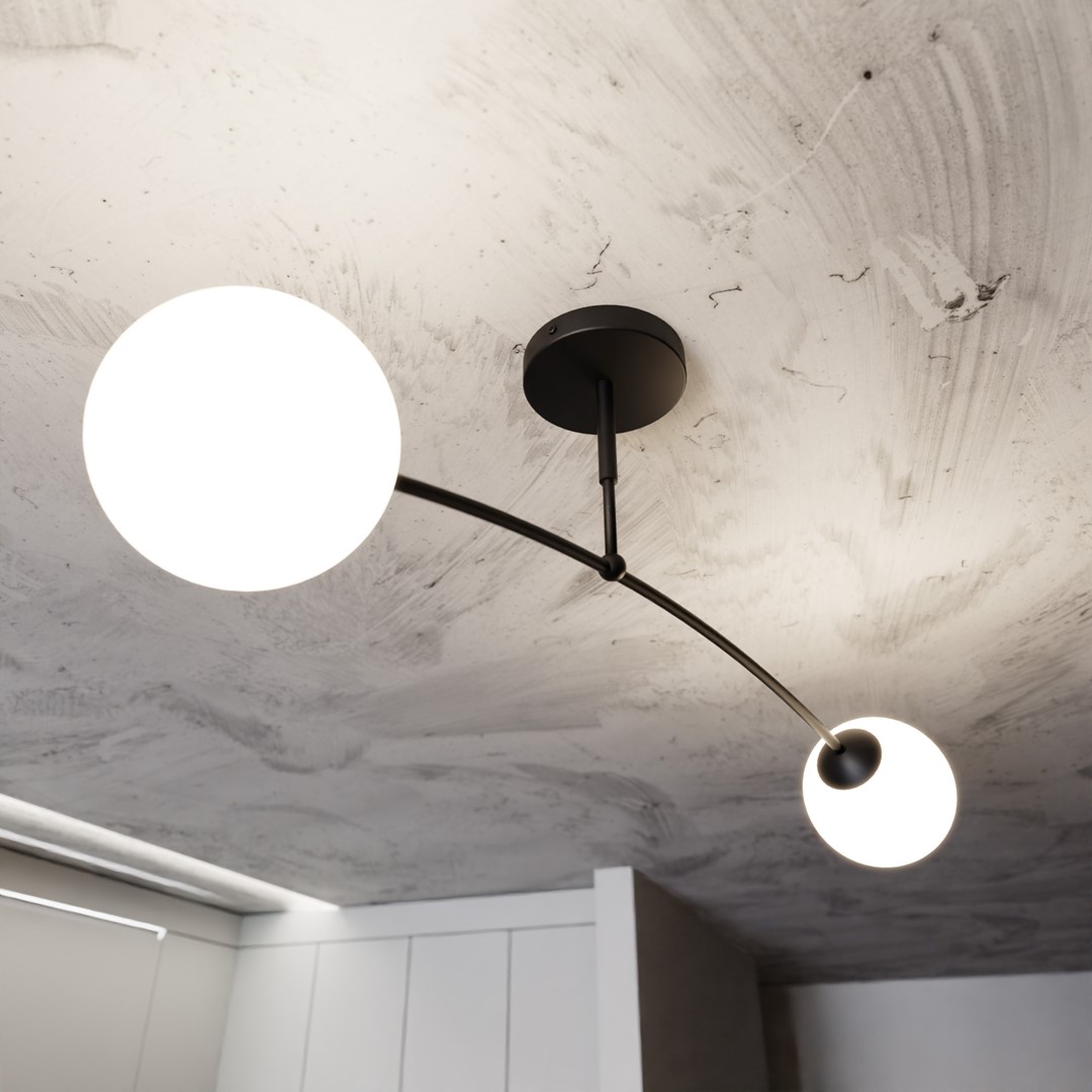 Plafondlamp Banto Zwart Ø15 cm - Afbeelding 2