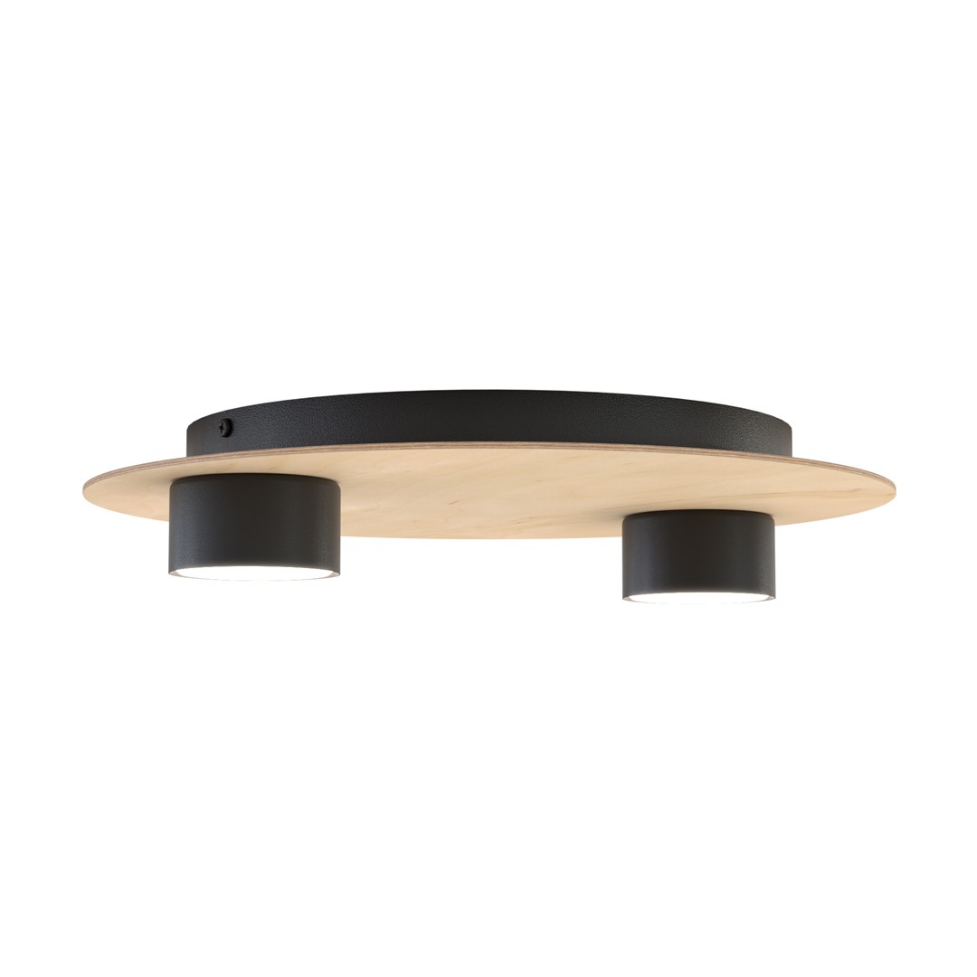 Plafondlamp Dallea Zwart - Afbeelding 2