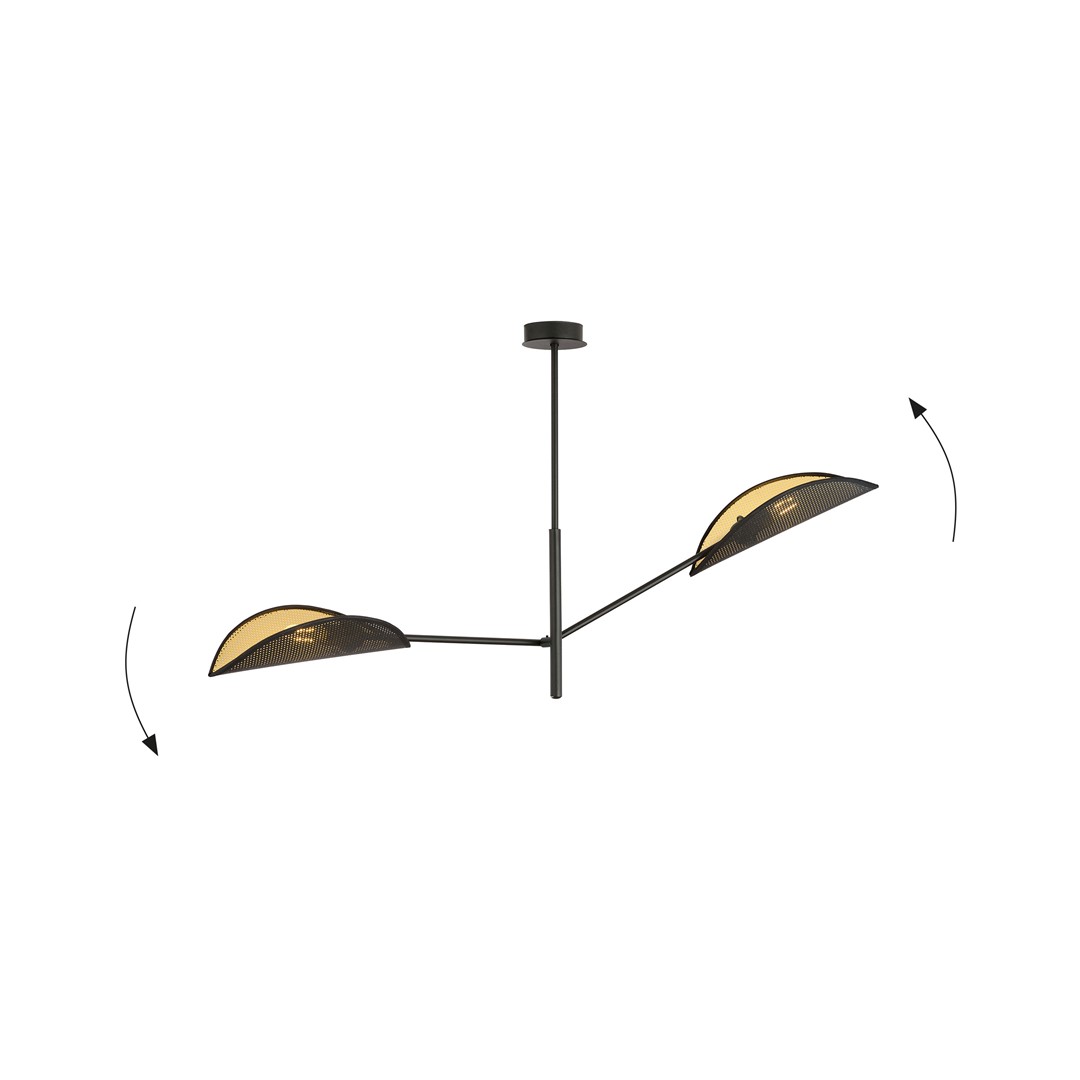 Plafondlamp Floormund Zwart Ø12 cm - Afbeelding 3