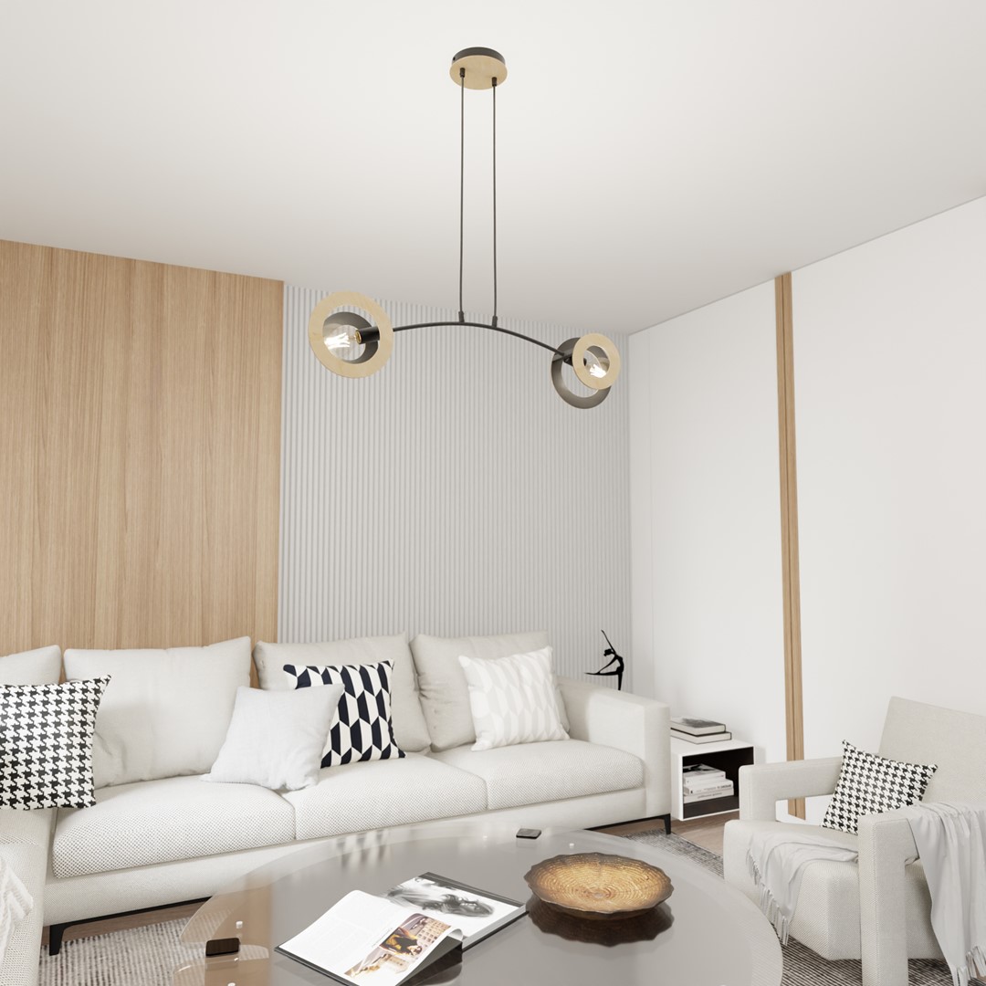 Hanglamp Mauldano Zwart Ø20 cm - Afbeelding 3