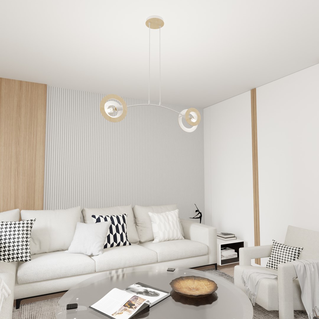 Hanglamp Trinel Wit Ø20 cm - Afbeelding 3