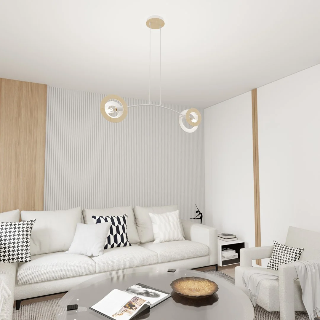 Hanglamp Trinel Wit Ø20 cm - Afbeelding 3