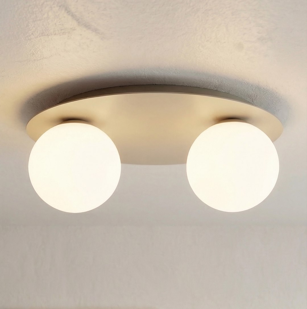 Plafondlamp Meentun Beige Ø14 cm - Afbeelding 3