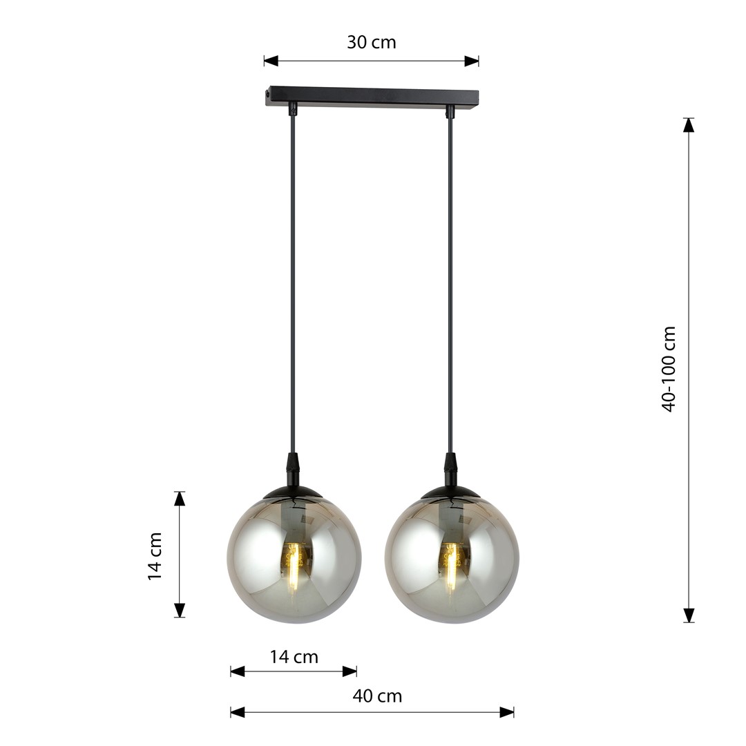 Hanglamp Beikello Zwart Ø14 cm - Afbeelding 3