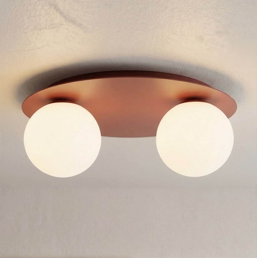 Plafondlamp Staurrira Bordeaux Ø14 cm - Afbeelding 3