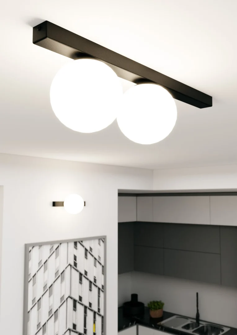 Plafondlamp Gilvaro Zwart Ø15 cm - Afbeelding 3