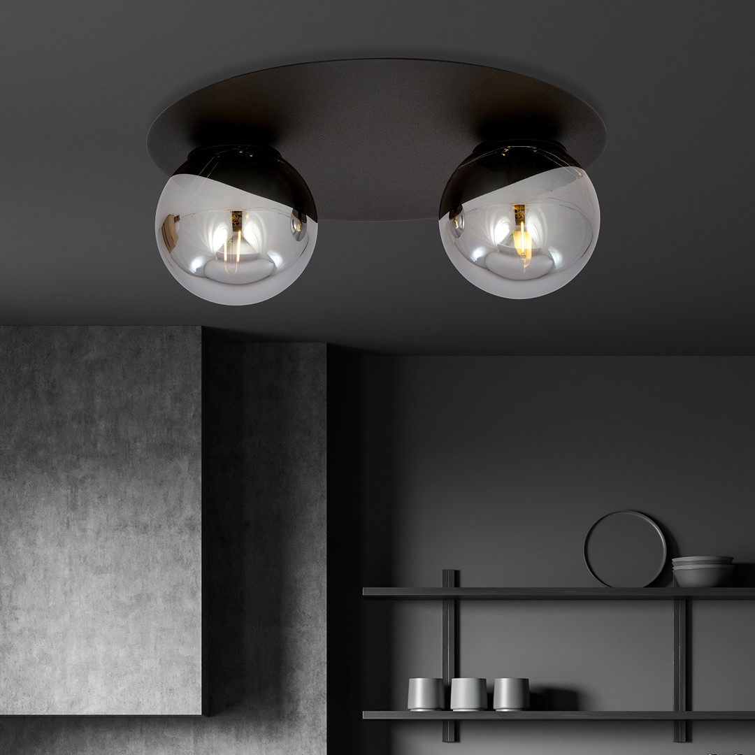 Plafondlamp Steldino Zwart Ø14 cm - Afbeelding 3