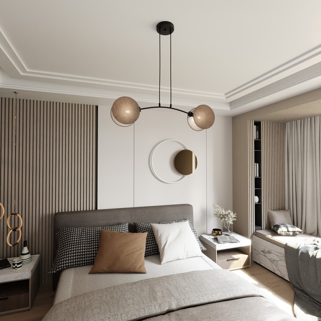 Hanglamp Lemino Zwart Ø20 cm - Afbeelding 3