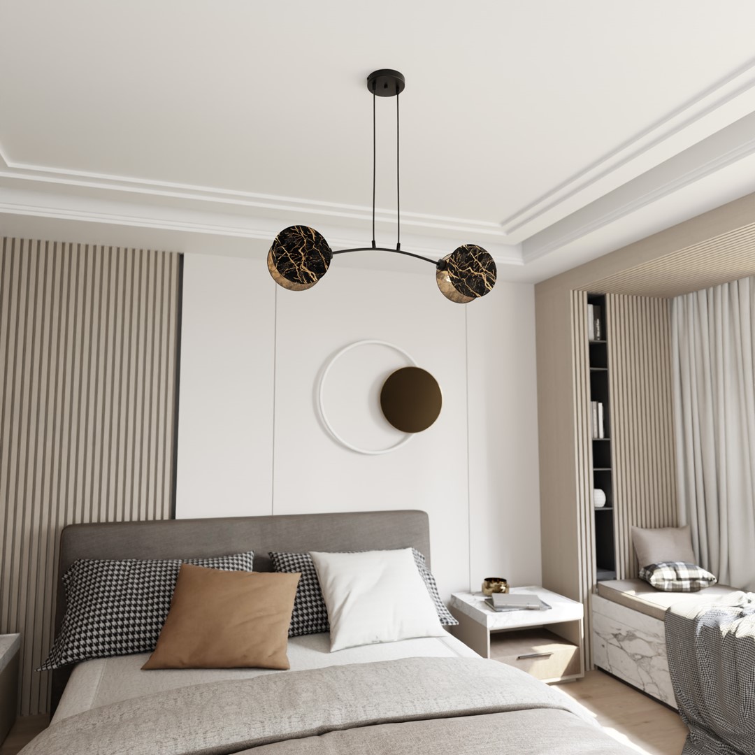 Hanglamp Braunak Zwart Ø20 cm - Afbeelding 3