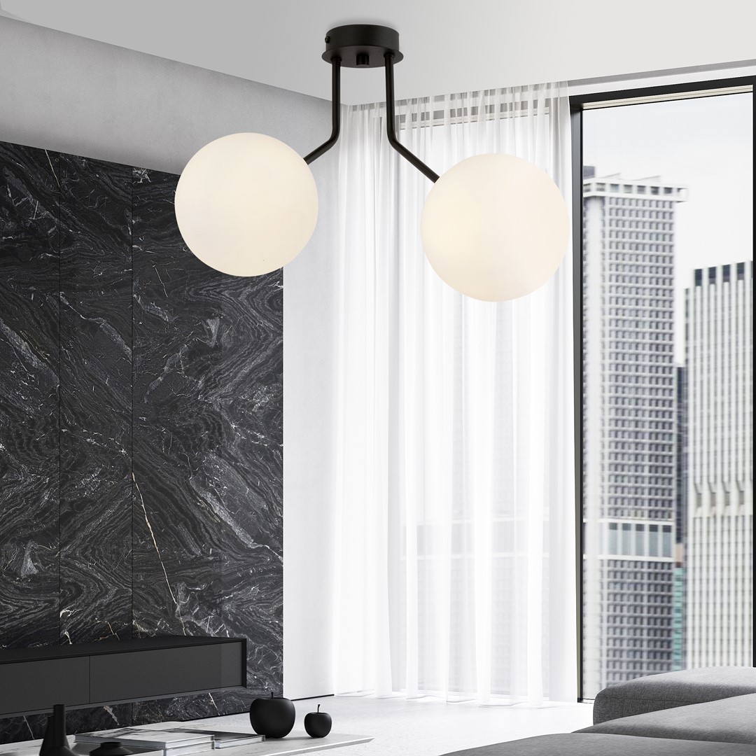 Plafondlamp Skarrea Zwart Ø15 cm - Afbeelding 3