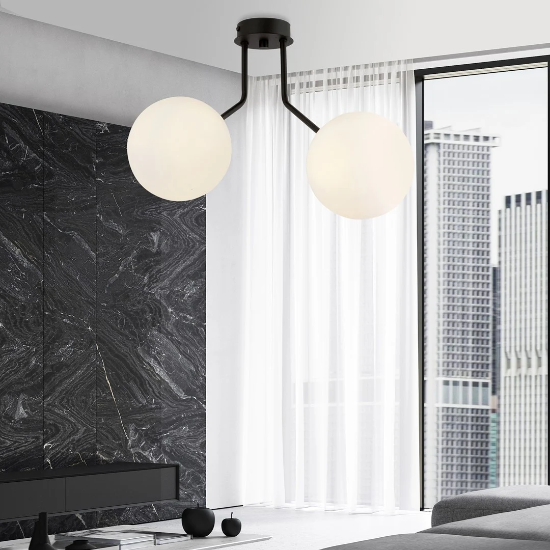 Plafondlamp Skarrea Zwart Ø15 cm - Afbeelding 3