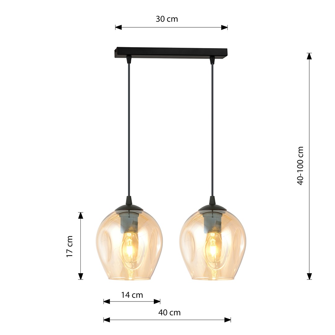 Hanglamp Gelda Zwart Ø14 cm - Afbeelding 3