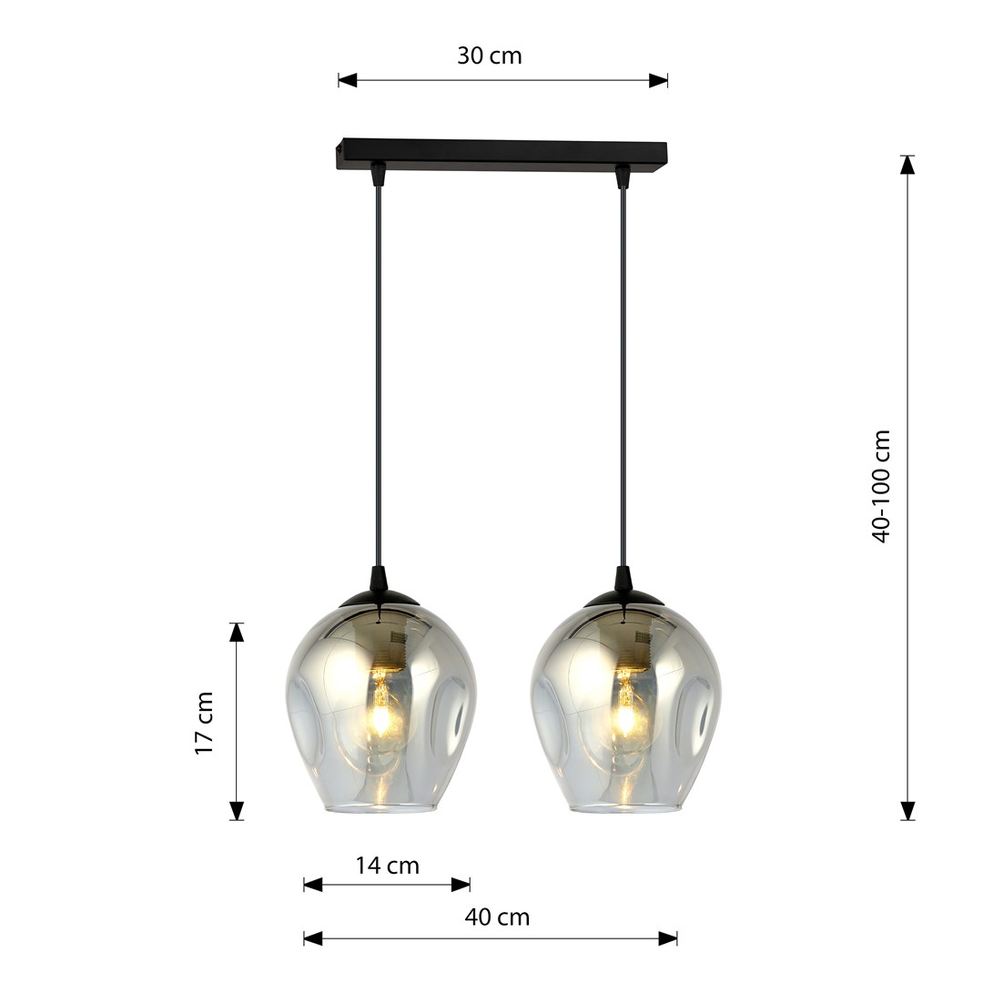 Hanglamp Prundora Zwart Ø14 cm - Afbeelding 3