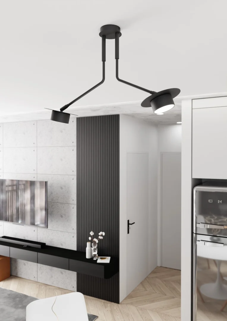 Plafondlamp Stierro Zwart - Afbeelding 3