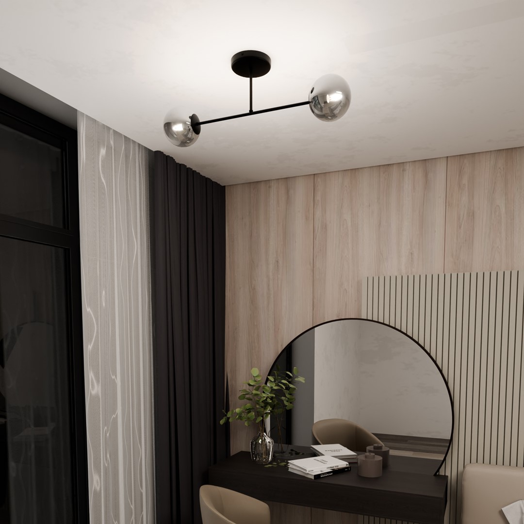 Plafondlamp Vida Zwart Ø14 cm - Afbeelding 4