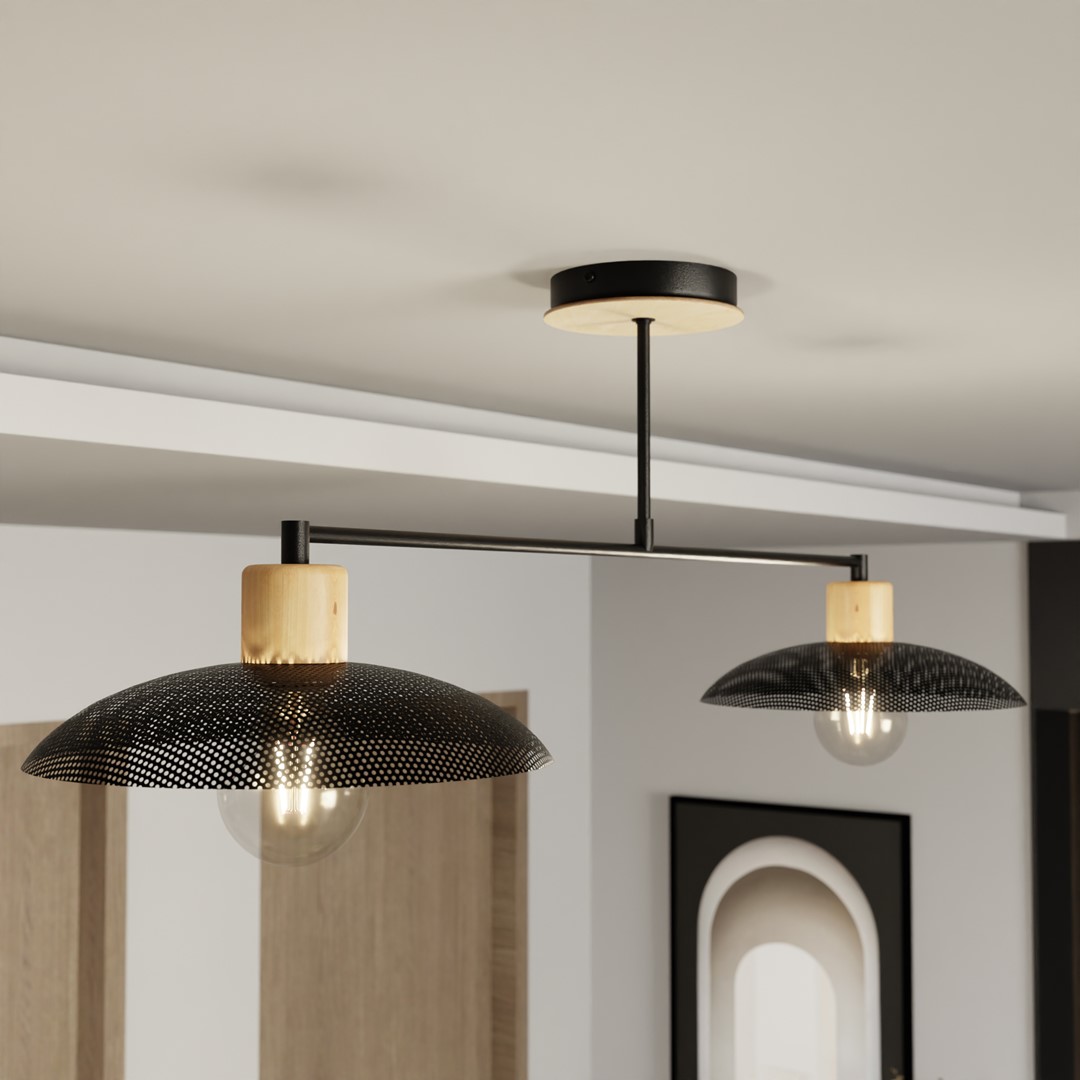 Kroonluchter Vummea Zwart Ø30 cm - Afbeelding 4