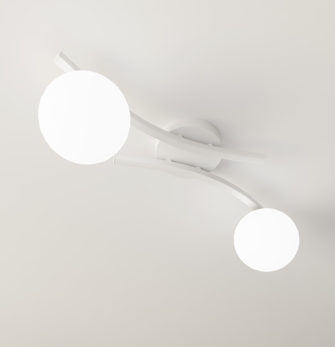 Plafondlamp Veerrum Wit Ø15 cm - Afbeelding 4