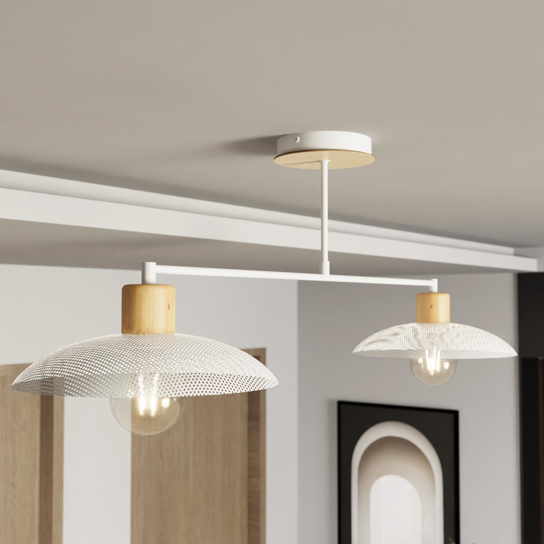 Kroonluchter Novura Wit Ø30 cm - Afbeelding 4
