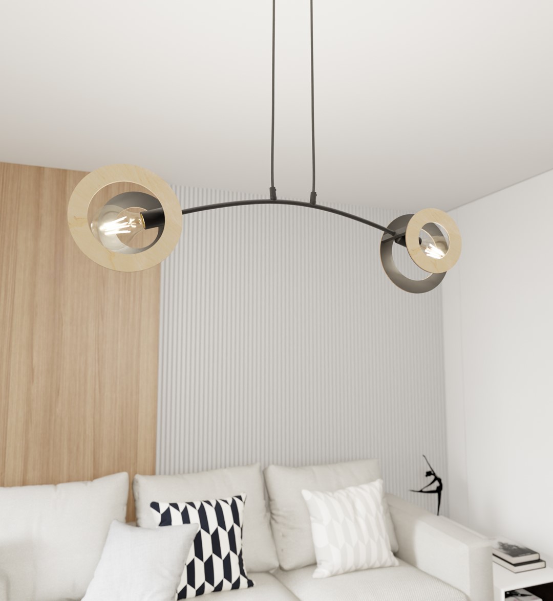 Hanglamp Mauldano Zwart Ø20 cm - Afbeelding 4