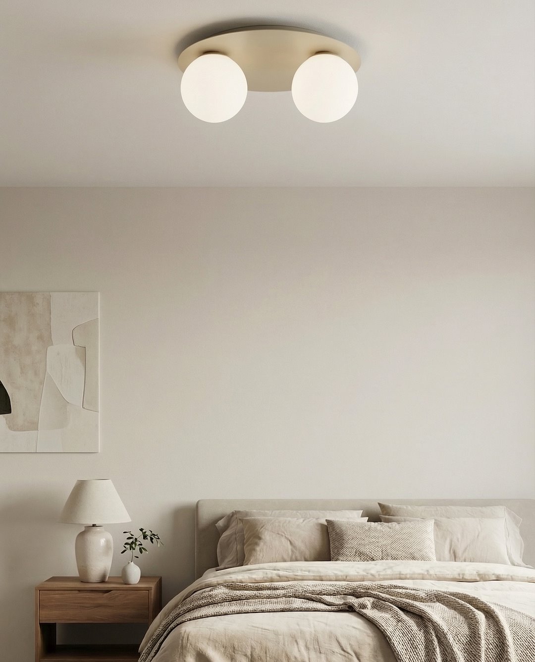Plafondlamp Meentun Beige Ø14 cm - Afbeelding 4